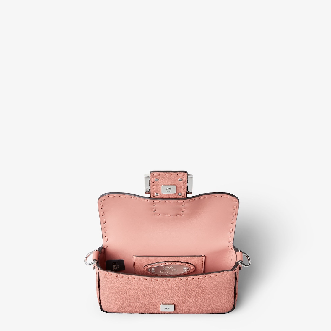 FENDI Baguette® Mini Powder pink Selleria bag with 309 hand-sewn topstitches - Image 2